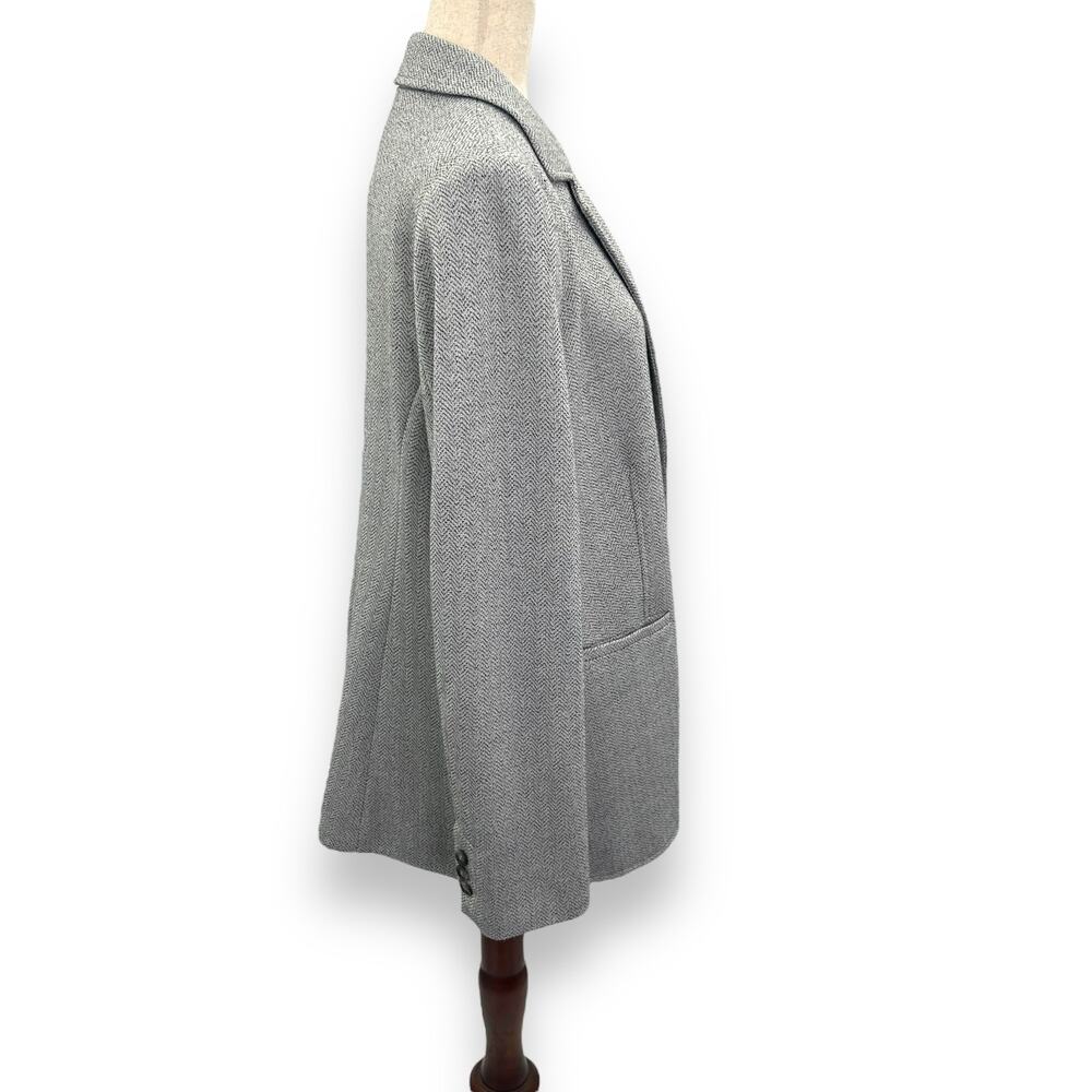 LOFT Light Gray Single-Button Blazer Jacket - image 5